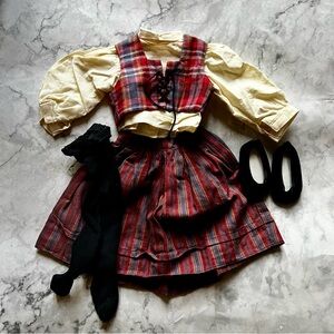 American Girl Striped Set with Vest and Skirt
